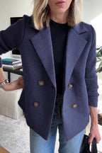 Zayna™ | Elegant Knit-Sleeve Jacket