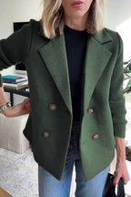 Zayna™ | Elegant Knit-Sleeve Jacket