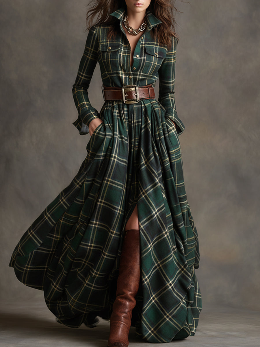 Lauren | Classic Belted Button-Up Shirt Dress