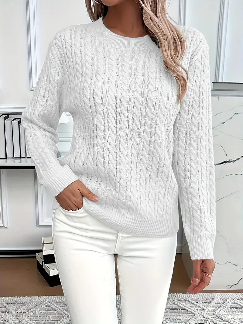 Marielle Cable Knit Sweater – front view