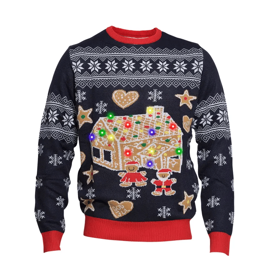 Whistler gingerbread Christmas sweater, detail