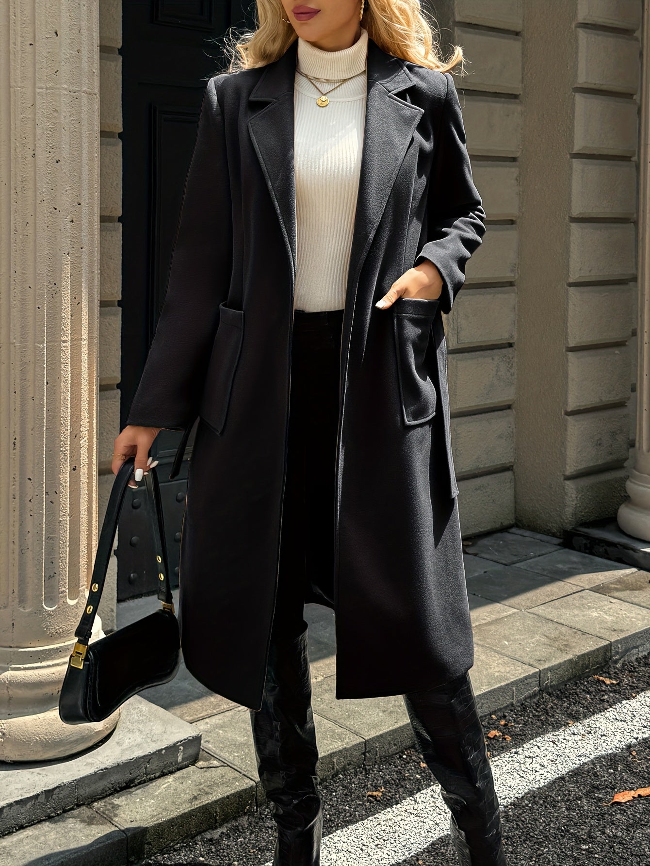 Evangeline | Tailored Belted Long Coat