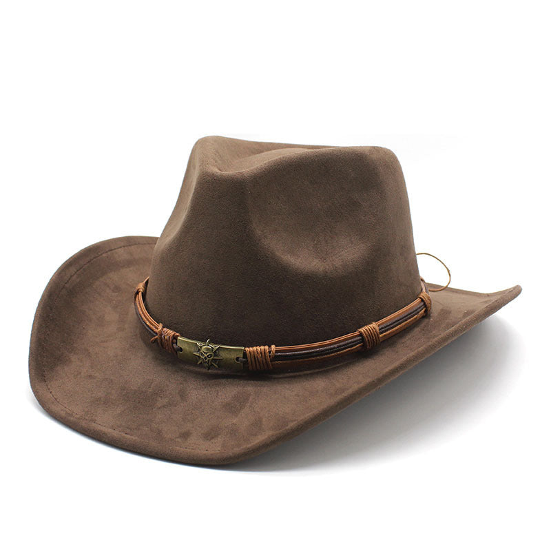 Beas | Suede curled brim western cowboy hat