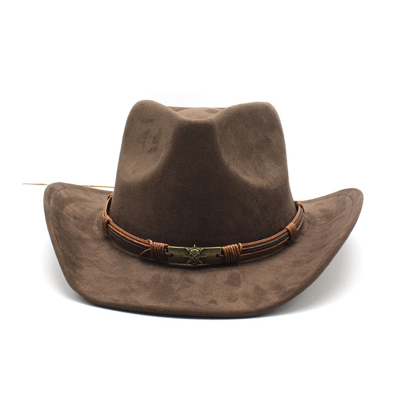 Beas | Suede curled brim western cowboy hat