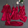 Elyssara - Women's 5-Piece Satin Nightwear Set