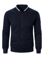Raymond | Textured Zip-Up Bomber Jacket