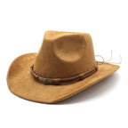 Beas | Suede curled brim western cowboy hat