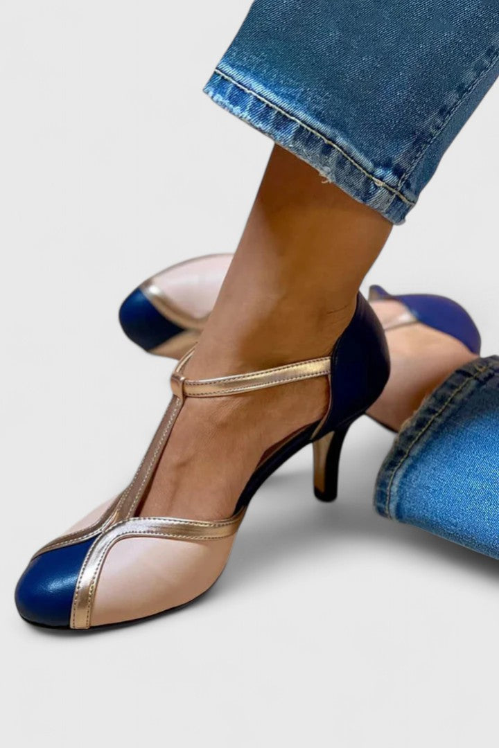 Veronica | Classic T-Strap Closed Toe Heel