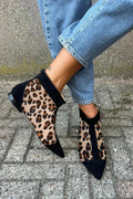 Everly | Stylish Leopard Pointed Toe Ankle Boots
