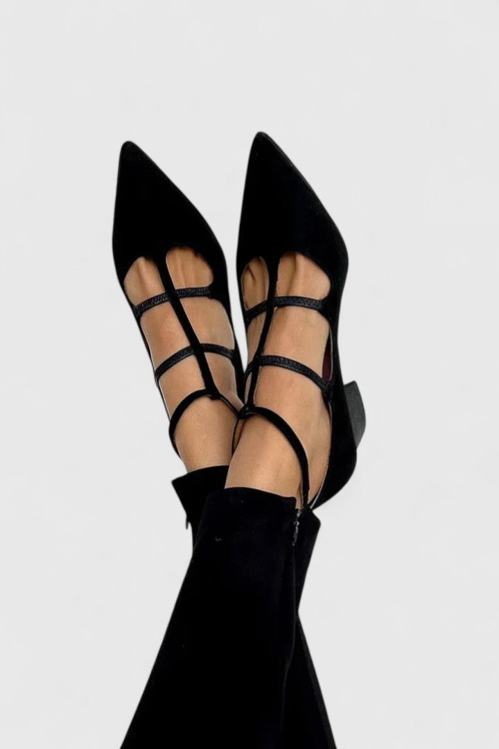 Faith | Elegant Lace Up Pointed Heels