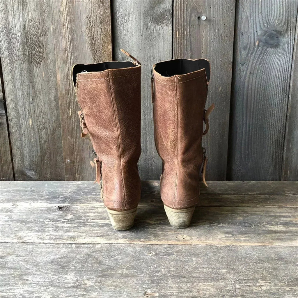The Amelia | Layered Mid-Calf Boots