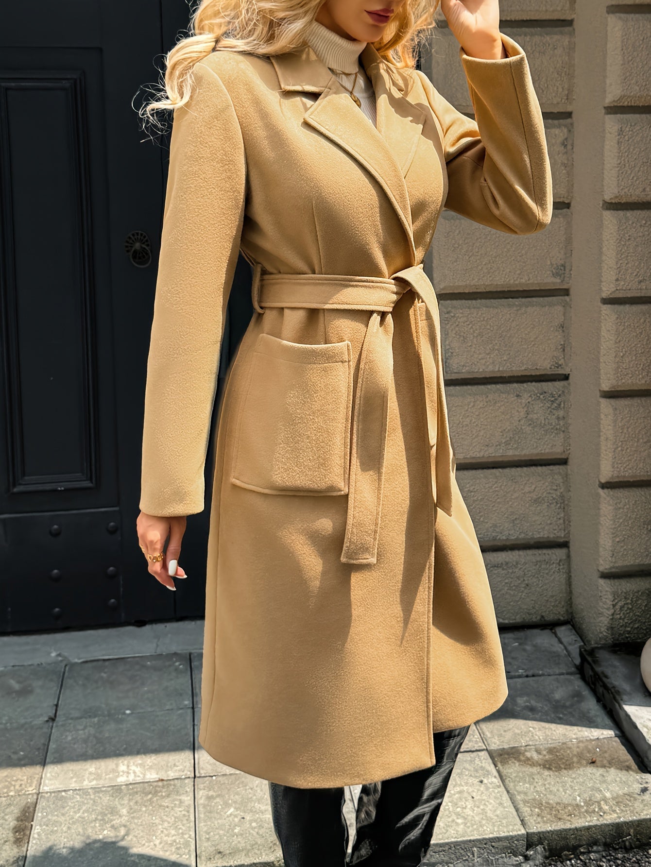 Evangeline | Tailored Belted Long Coat