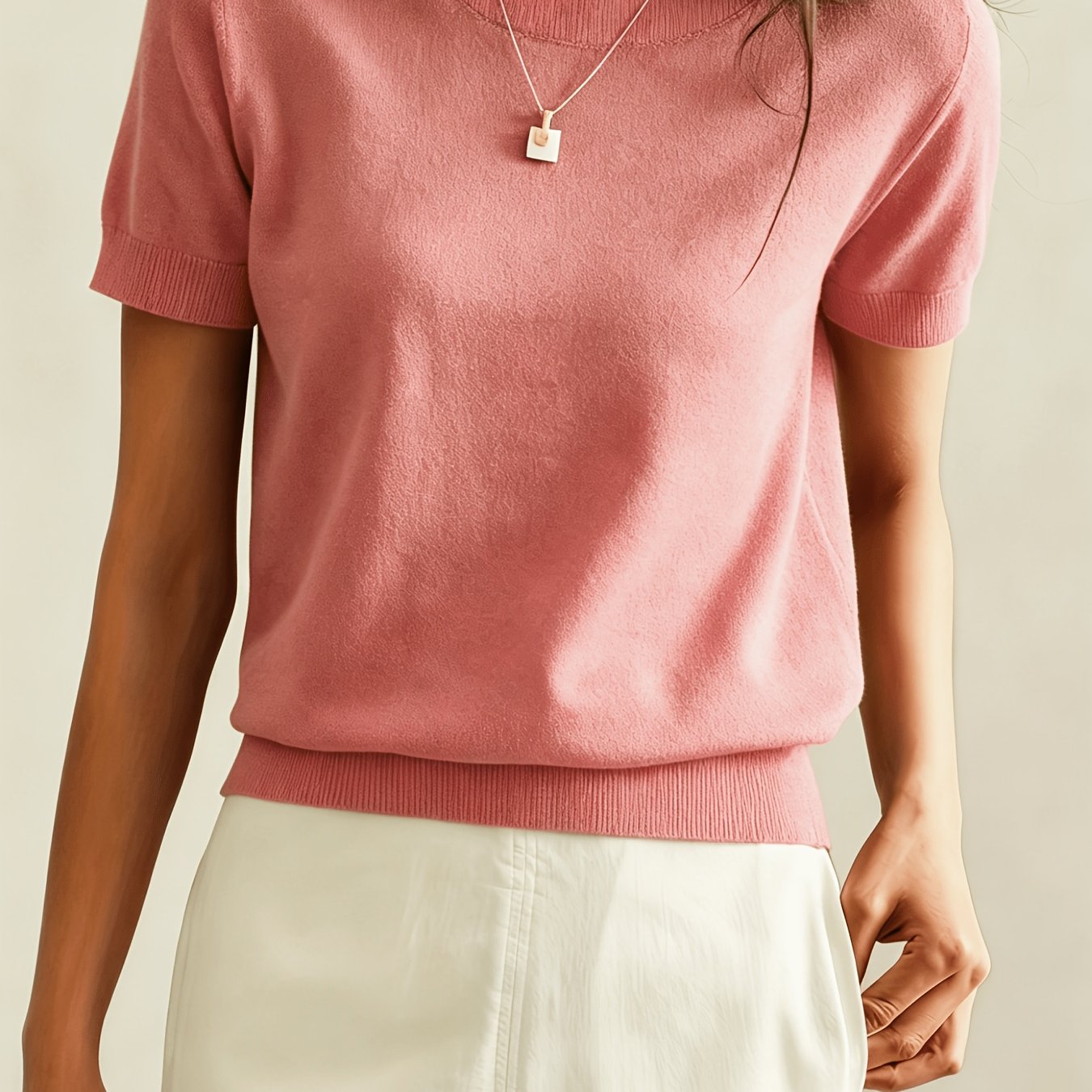 Harriet | Fine-Knit Short Sleeve Sweater