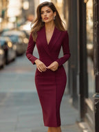 Oravinae - Chic and Modern Fitted Midi Dress