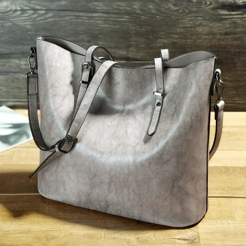 Nicole - Vintage leather look shoulder handbag