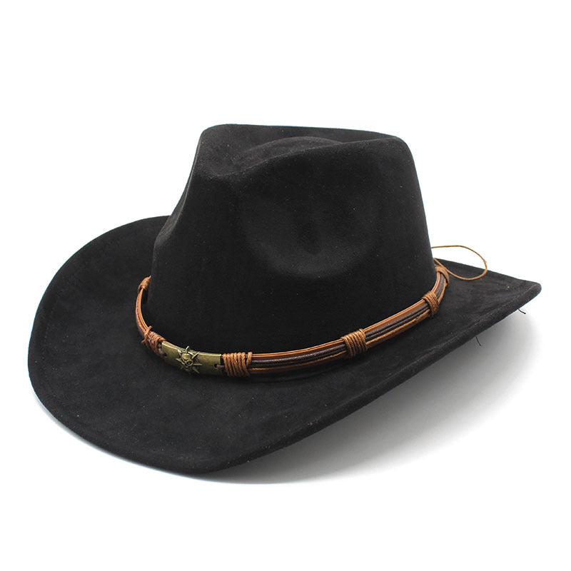 Beas | Suede curled brim western cowboy hat
