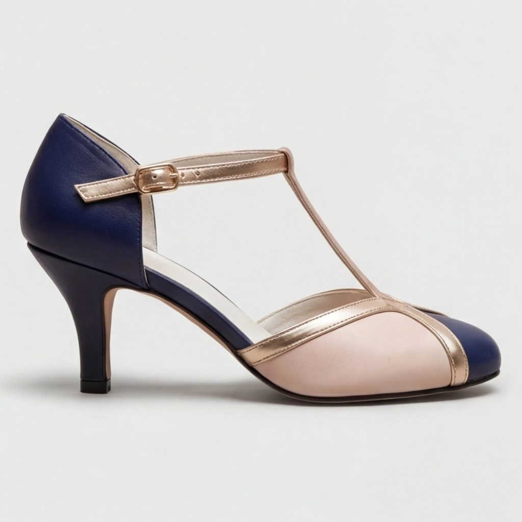 Veronica | Classic T-Strap Closed Toe Heel