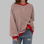 Margaret | Casual Long Sleeve Striped Sweatshirt