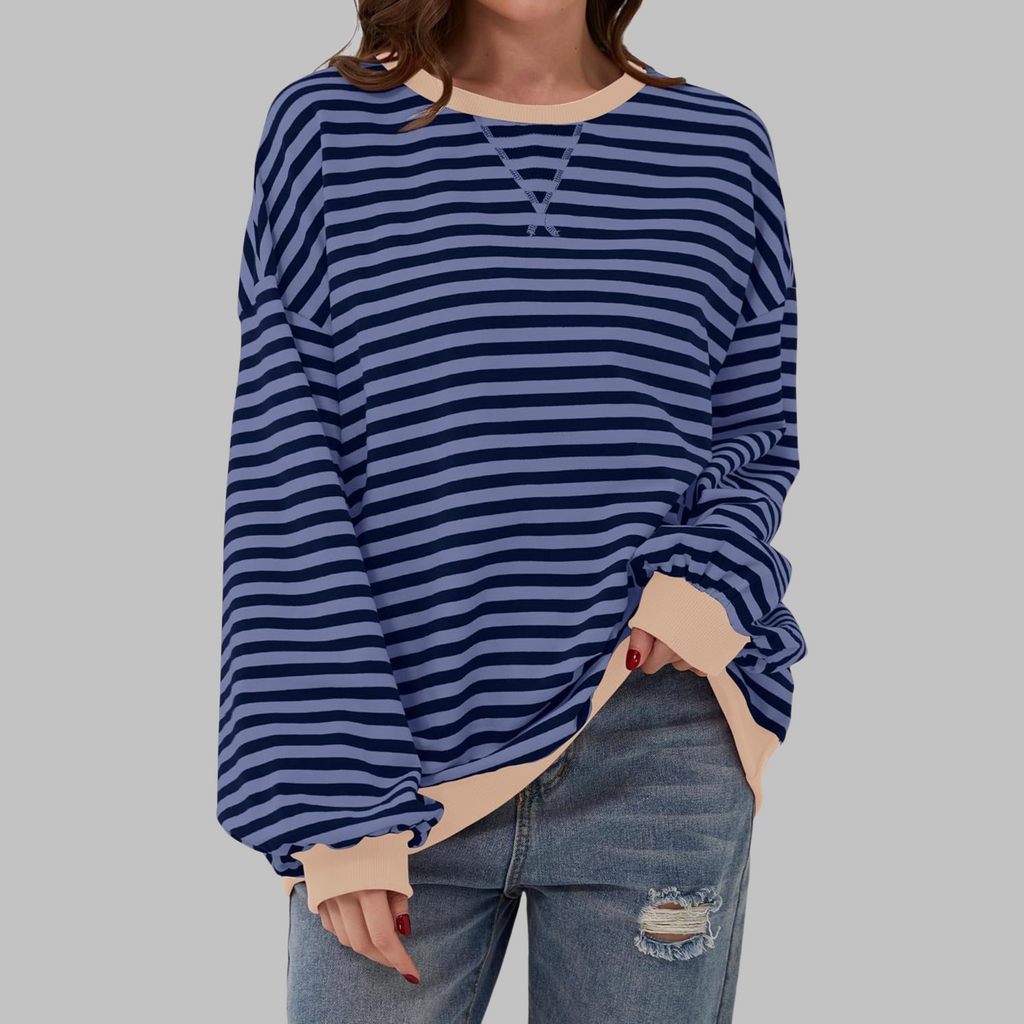 Margaret | Casual Long Sleeve Striped Sweatshirt