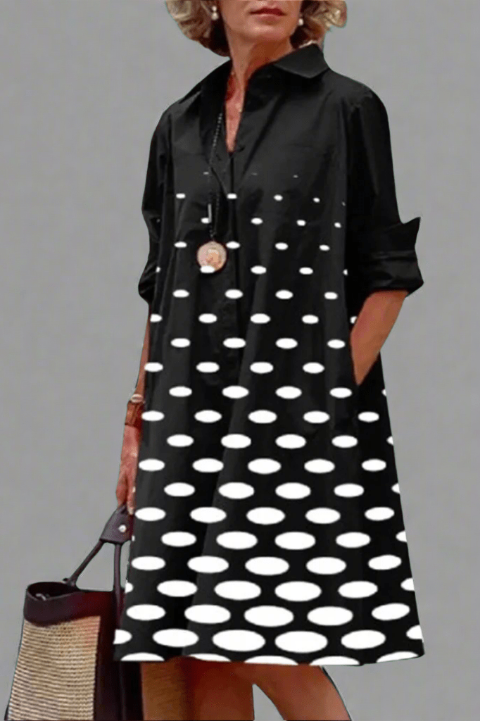 Diana | Sophisticated Pattern Midi Dress