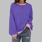 Margaret | Casual Long Sleeve Striped Sweatshirt