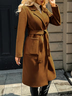 Evangeline | Tailored Belted Long Coat