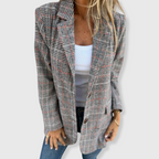 Adaline | Elegant Blazer with Check Pattern