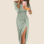 Oravienne - Elegant and Flowing Backless Maxi Dress