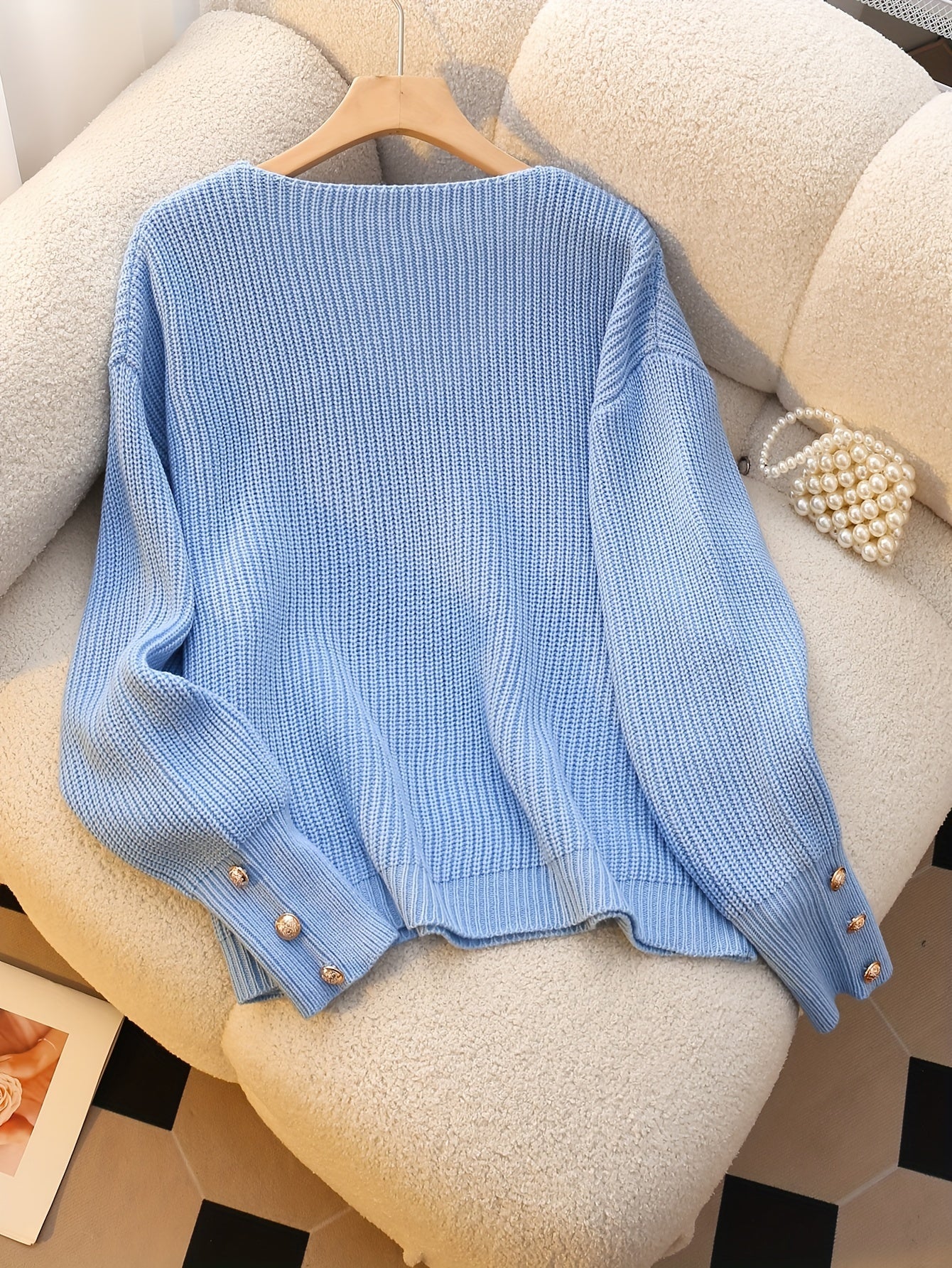 Verity | Ribbed V-Neck Sweater