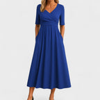 Maddison | Graceful Pleated Midi Dress