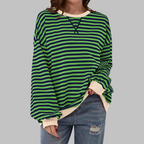 Margaret | Casual Long Sleeve Striped Sweatshirt
