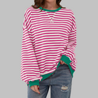 Margaret | Casual Long Sleeve Striped Sweatshirt