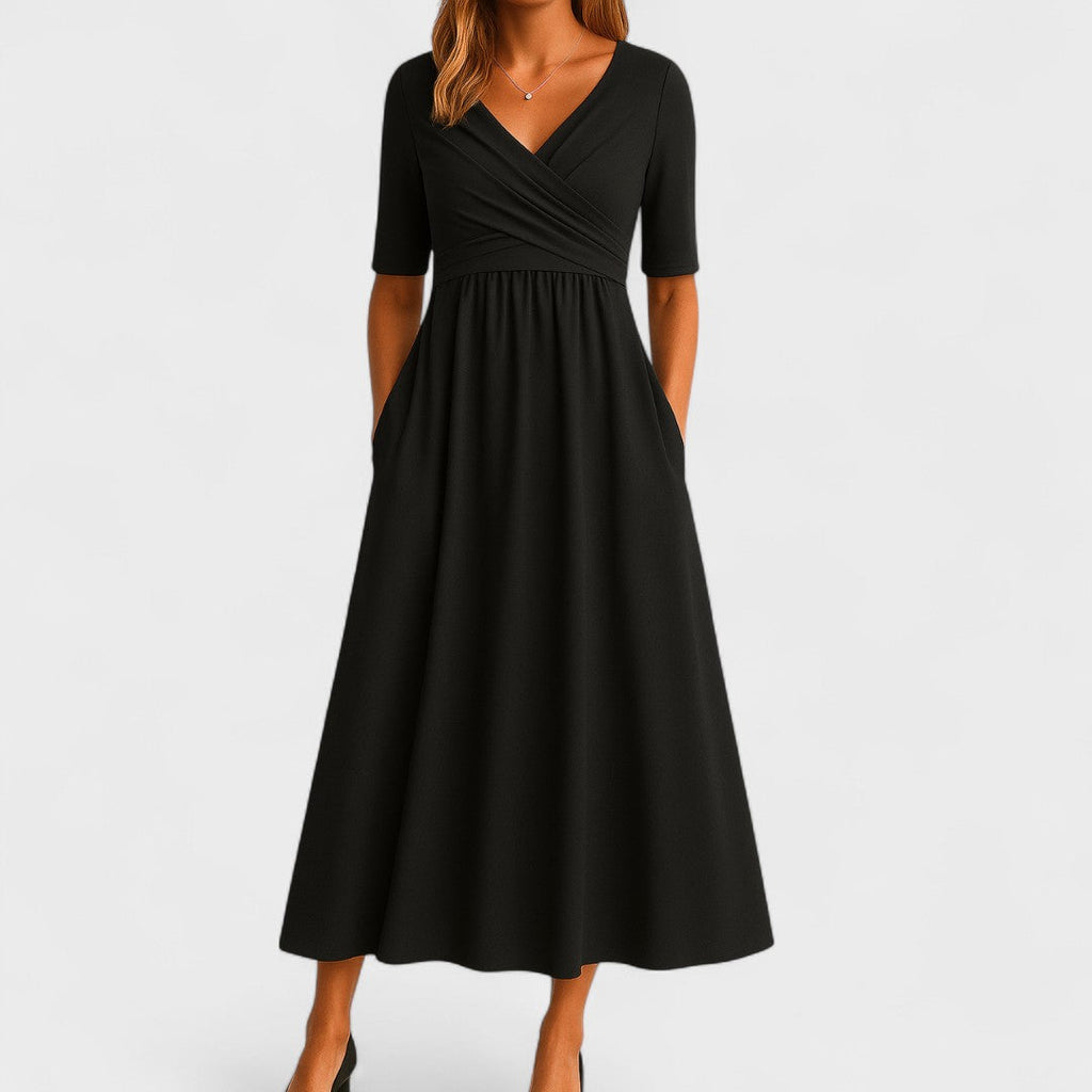 Maddison | Graceful Pleated Midi Dress