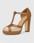 Christina | Sophisticated Close Toe T-Strap  Heels