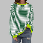 Margaret | Casual Long Sleeve Striped Sweatshirt