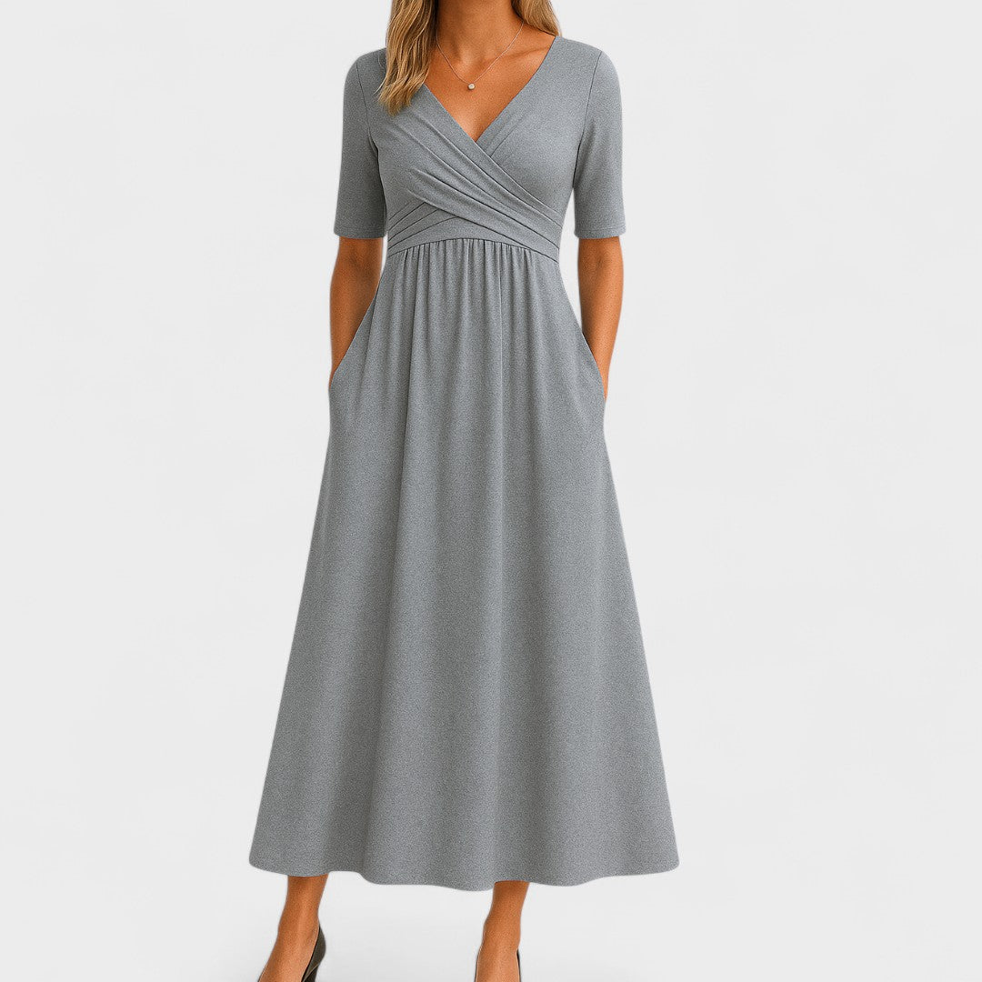 Maddison | Graceful Pleated Midi Dress