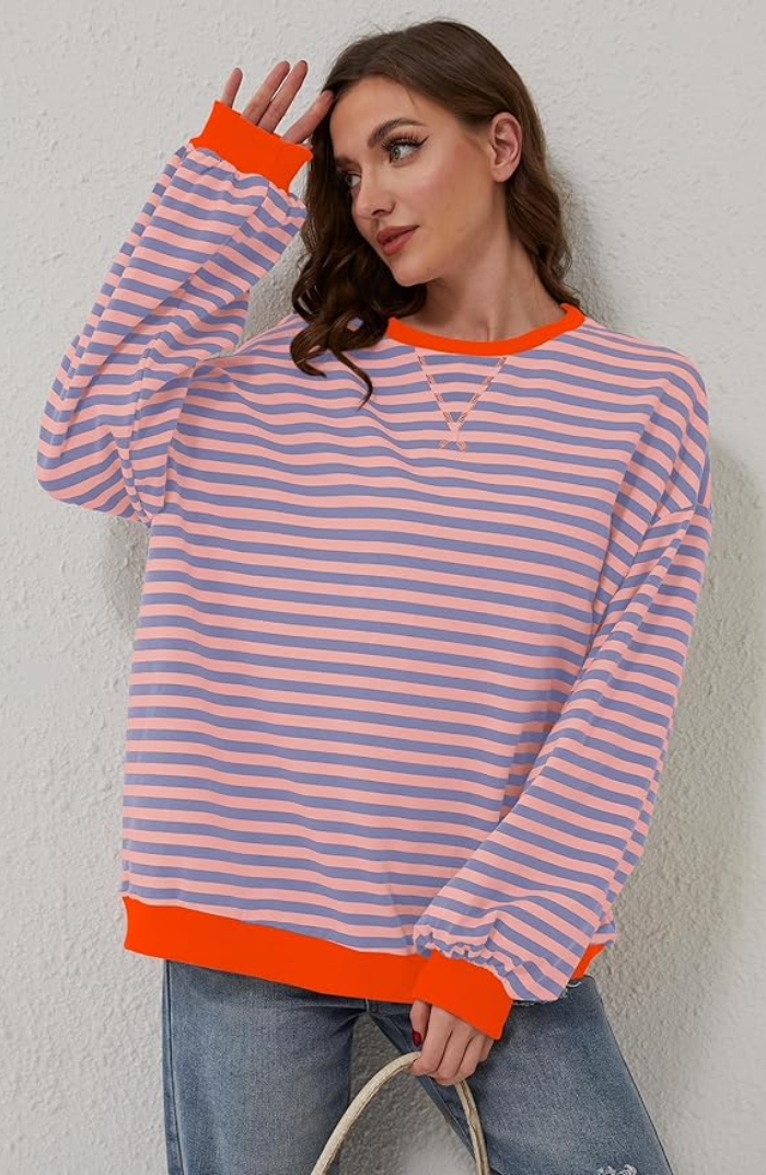 Paula | Striped Round-Neck Pullover