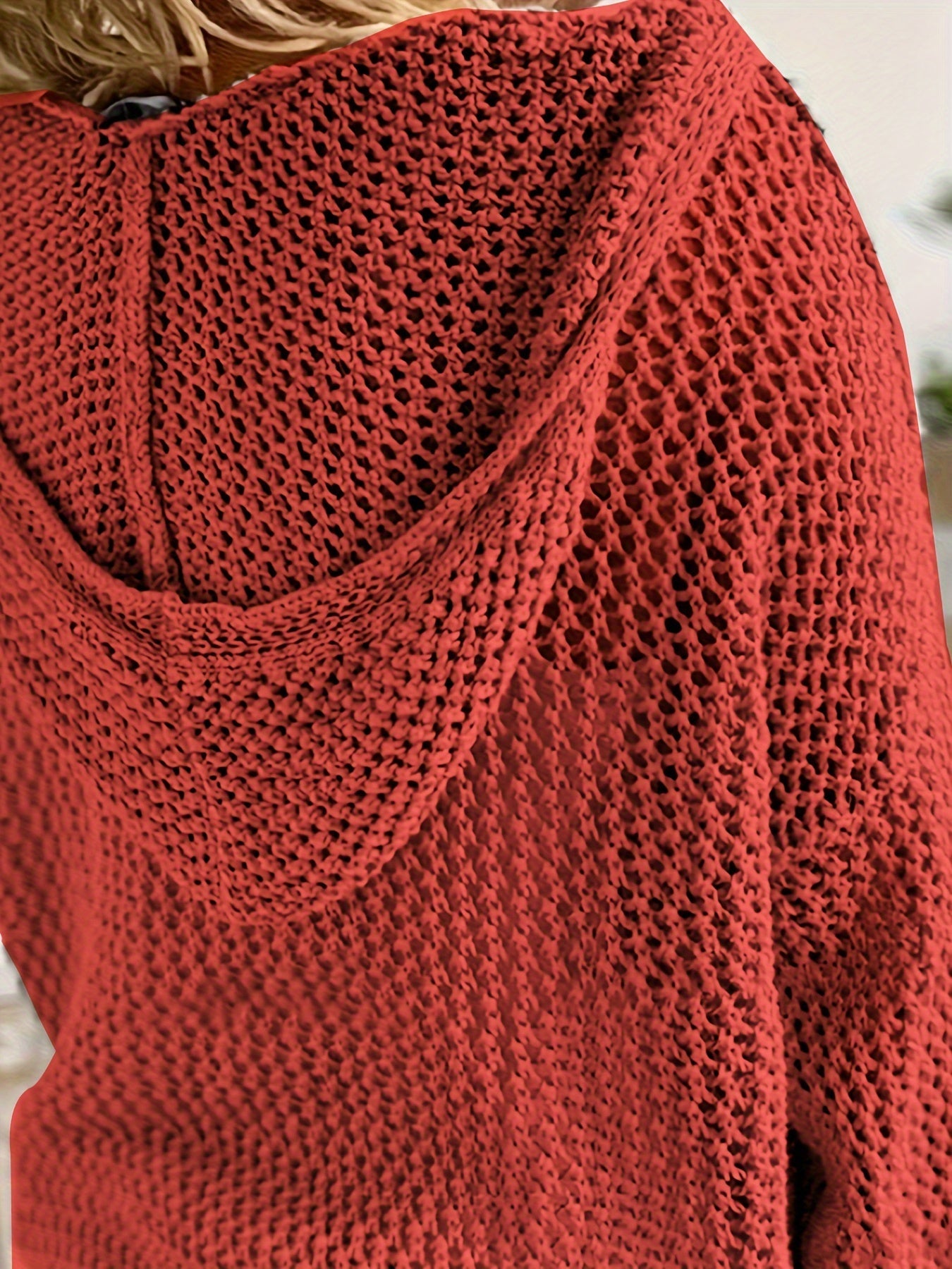 Delaney | Relaxed Open-Knit Hooded Sweater