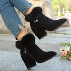 Frances | Warm Block-Heel Ankle Boots