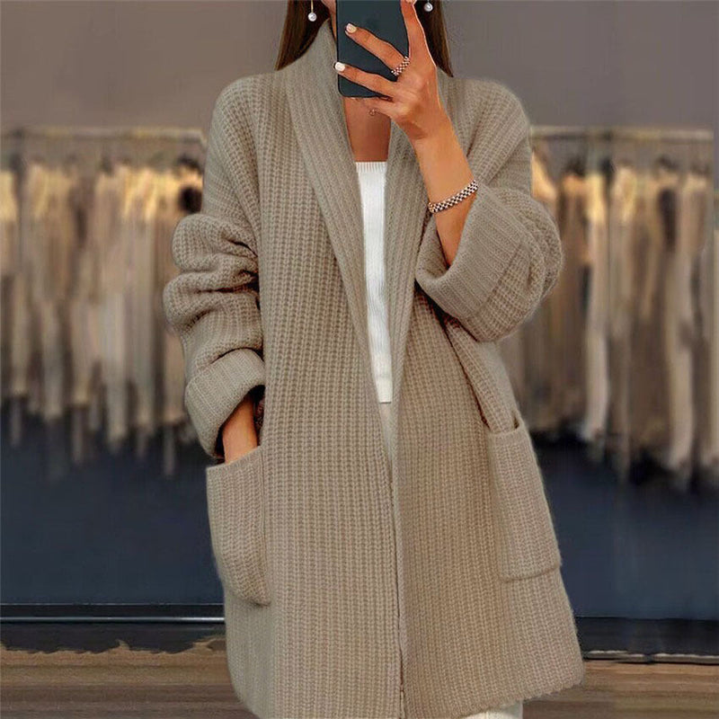 Kiara | Knitted Wool Cardigan With Pockets