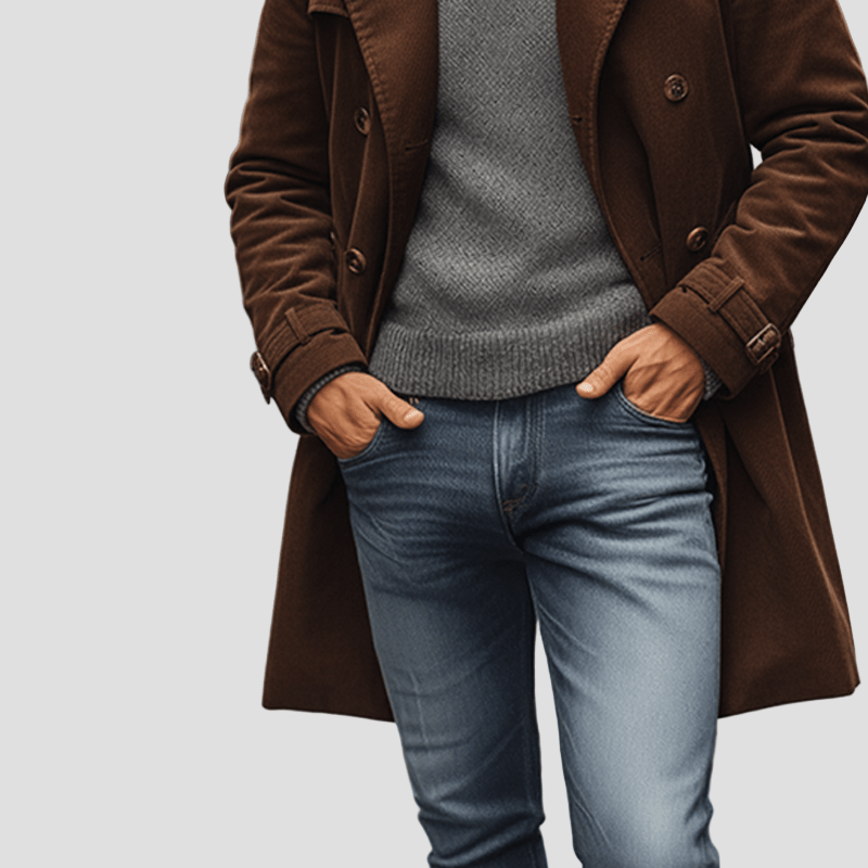 Grayson Corduroy Winter Coat – side view