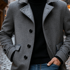 Lucas Wool Mid Coat – styled view
