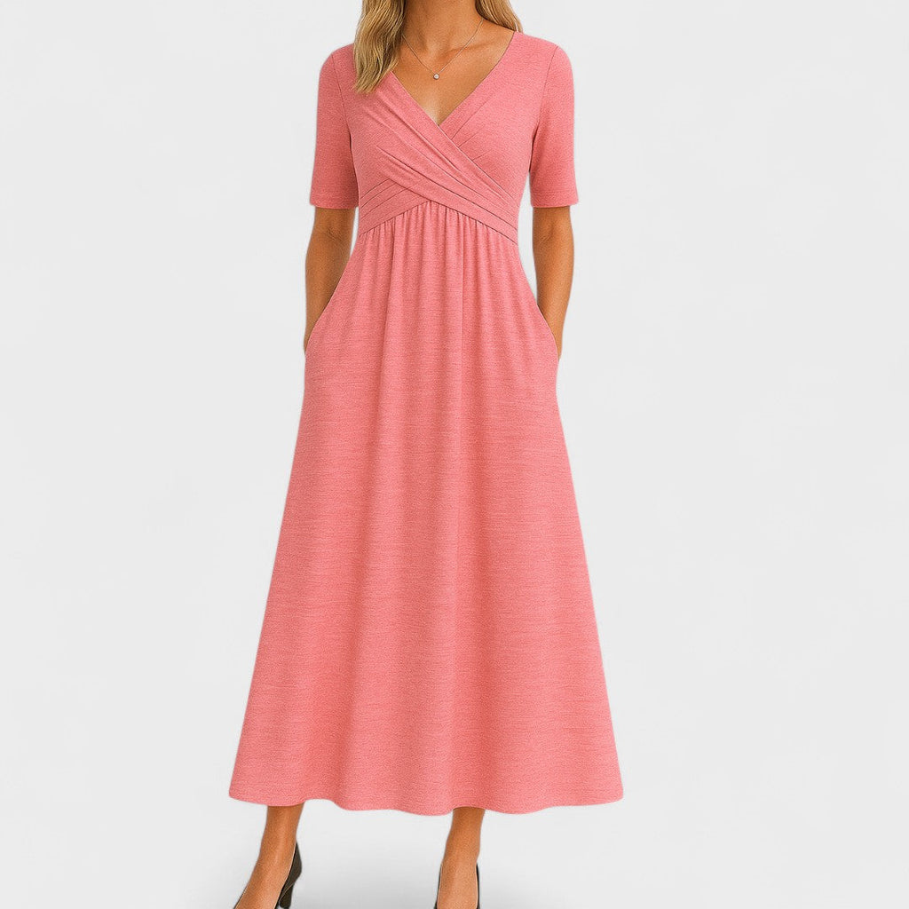 Maddison | Graceful Pleated Midi Dress