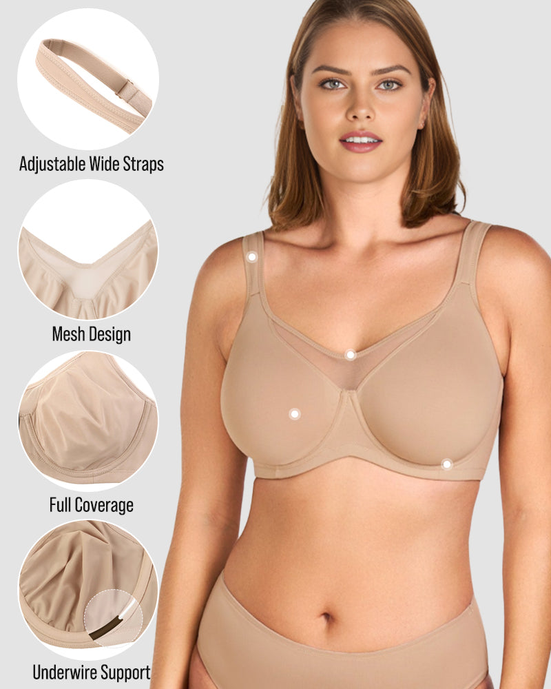 Kiki | Mesh Cooling Full Coverage Minimizer Bra