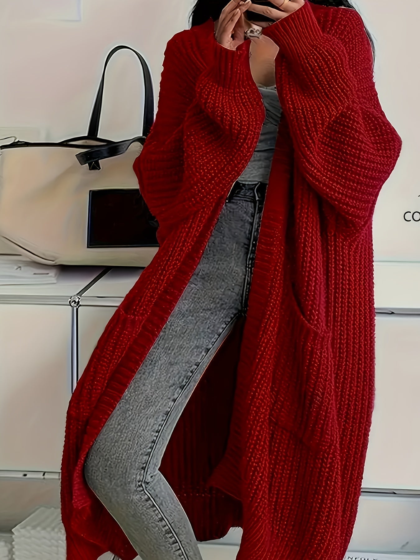 Sophie Longline Cardigan – side view