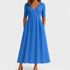 Maddison | Graceful Pleated Midi Dress