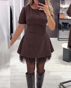 Helisanya - Elegant Sparkling Patchwork Dress