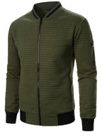 Raymond | Textured Zip-Up Bomber Jacket