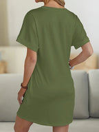 Milia - Graphic Hearts Casual Dress - Cool Elegance &amp; Absolute Comfort