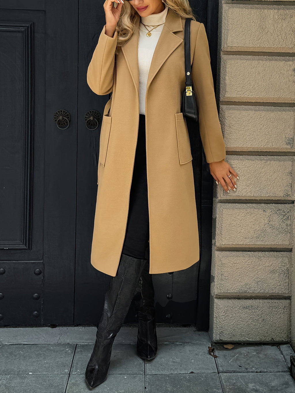 Evangeline | Tailored Belted Long Coat